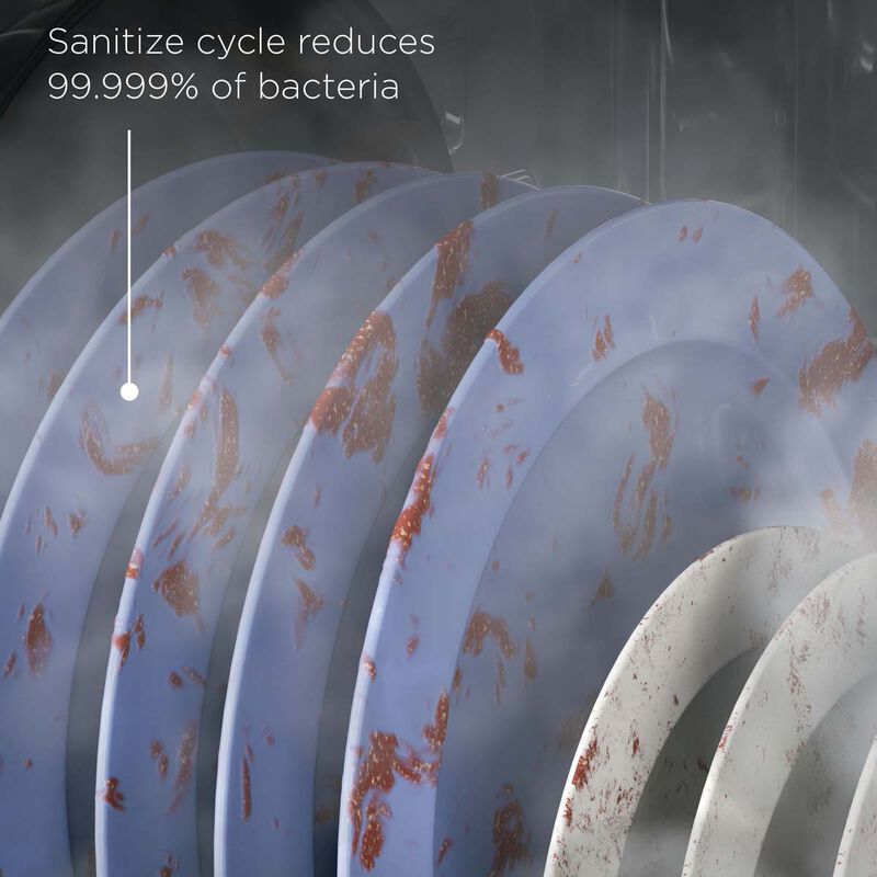 GE 24 in. Top Control Flush-Mount Dishwasher with 51 dBa Sound Level, Condensate Dry & Pocket Handle - Stainless Steel, Stainless Steel, hires