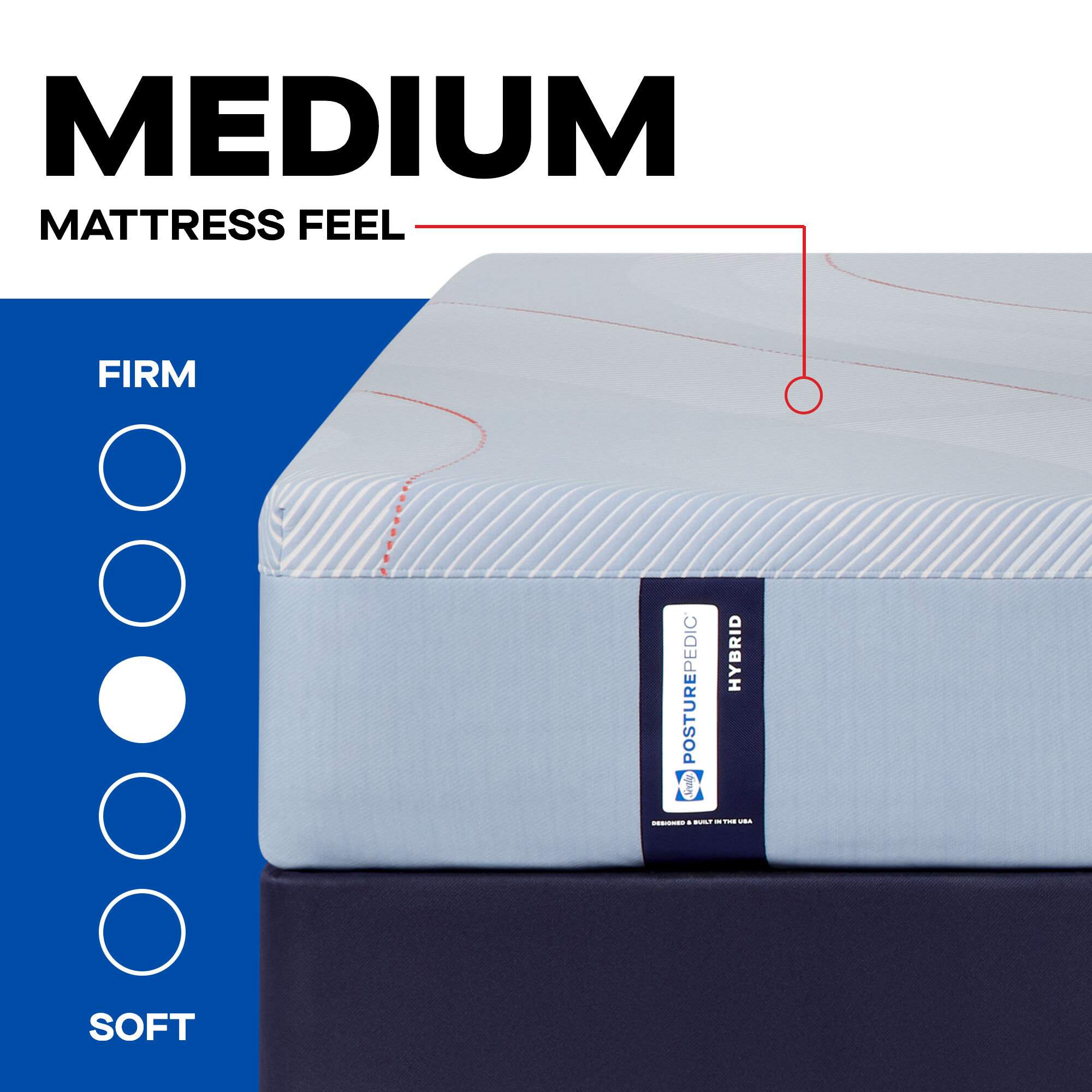 Sealy Orlando Posturepedic Medium Hybrid King Size Mattress | P.C.