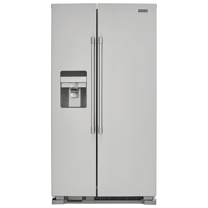 Maytag 36 in. 24.5 cu. ft. Side by Side Refrigerator with Ice & Water Dispenser - Fingerprint Resistant Stainless Steel, Fingerprint Resistant Stainless, hires