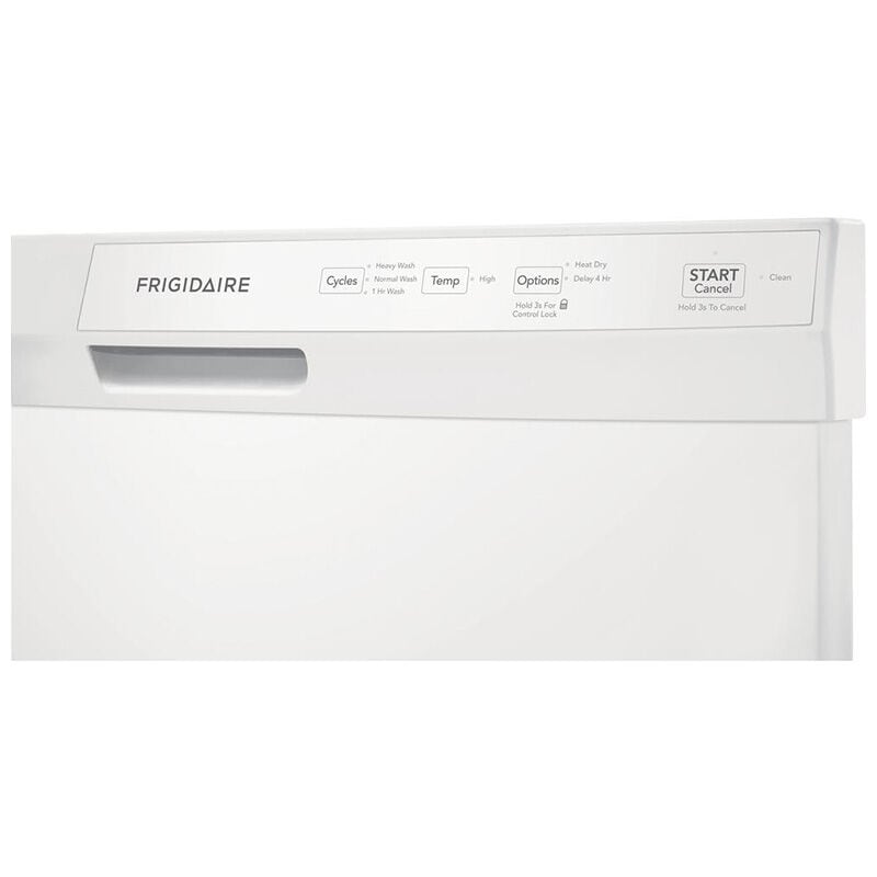 Frigidaire 24 in. Front Control Dishwasher with 55 dBa Sound Level & Pocket - White, White, hires