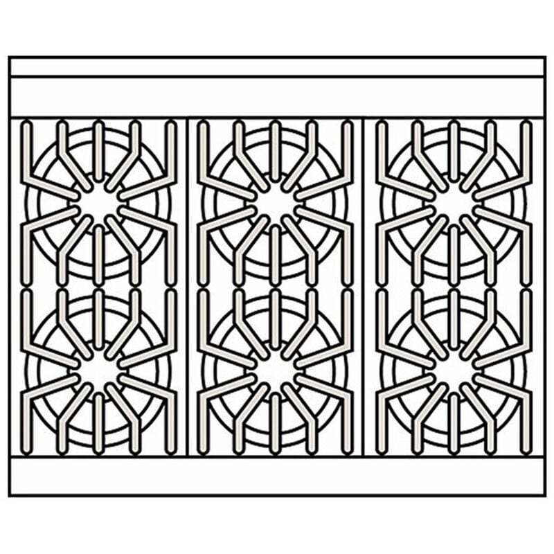 Viking 5 Series 36 in. 5.1 cu. ft. Standard Convection Gas Range with 6 Sealed Burners - Cast Black, Cast Black, hires