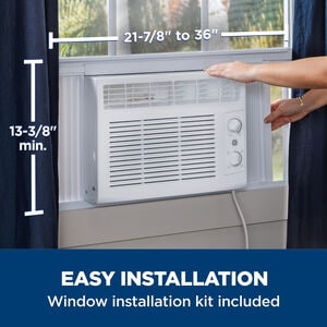 GE 5,050 BTU 115V Window Air Conditioner with 2 Fan Speeds - White, , hires