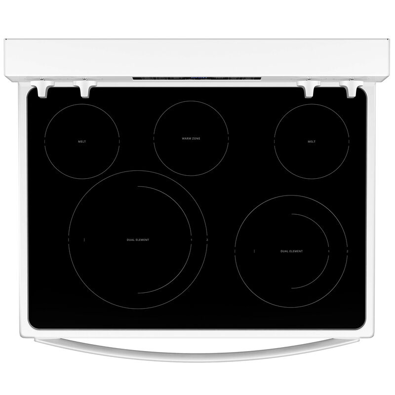 Whirlpool 30 in. 5.3 cu. ft. Air Fry Convection Oven Freestanding Electric Range with 5 Smoothtop Burners - White, , hires