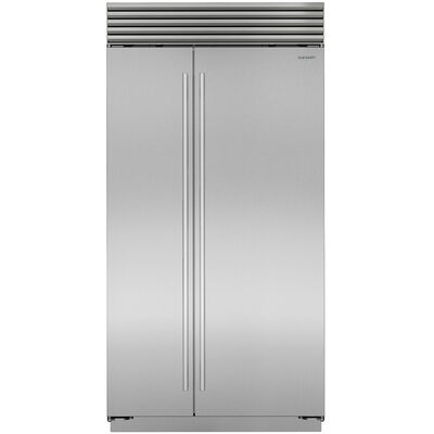 Sub-Zero Classic 42 in. 24.8 cu. ft. Built-In Smart Side-by-Side Refrigerator with Tubular Handles - Stainless Steel | CL4250S-S-T