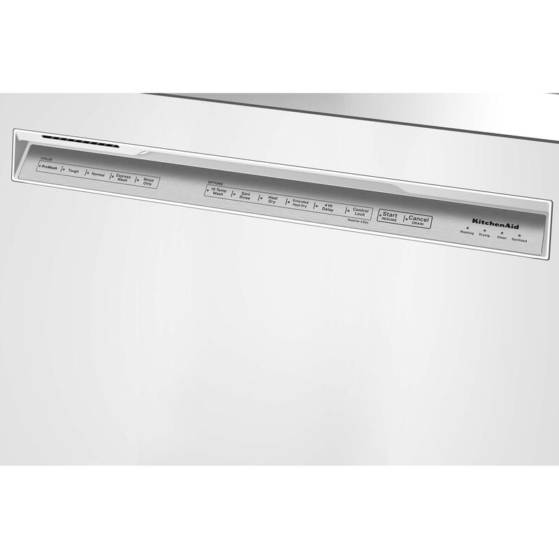 KitchenAid 24 in. Front Control Dishwasher with 39 dBa Sound Level, 3rd-Rack & Pocket - White, White, hires