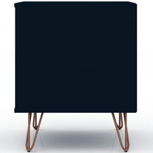 Manhattan Comfort Rockefeller Mid-Century Modern 2-Drawer Nightstand - Tatiana Midnight Blue, Midnight Blue, hires