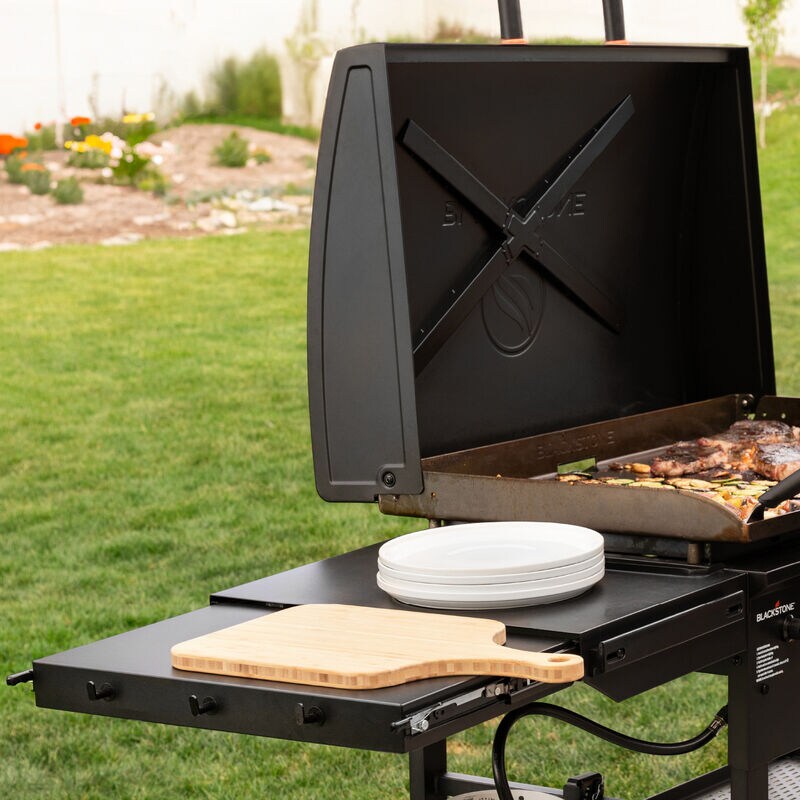 Blackstone 36 in. 4-Burner Liquid Propane Gas Flat Top Griddle with Side Tables and 768 sq. in. Cooking Surface - Black, , hires
