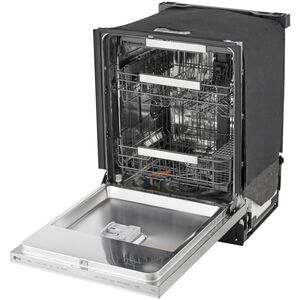 LG 24 in. Top Control Flush-Mount Smart Dishwasher with 44 dBA Sound Level, 3rd-Rack, AutoVent Dry, Dynamic Heat Dry & Pocket Handle - PrintProof Stainless Steel, , hires