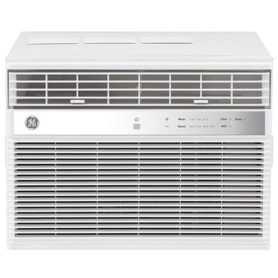 GE 8,000 BTU Smart Window Air Conditioner with 3 Fan Speeds, Sleep Mode & Remote Control - White | AWES08WWF