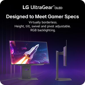 LG 27" UltraGear OLED QHD 480Hz 0.03ms G-Sync Compatible DisplayPort 2.1 Gaming Monitor, , hires