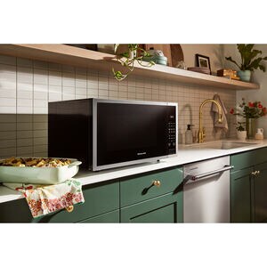 KitchenAid 22 in. 1.6 cu. ft. Countertop Microwave with Sensor Cooking - Stainless Steel, Stainless Steel, hires