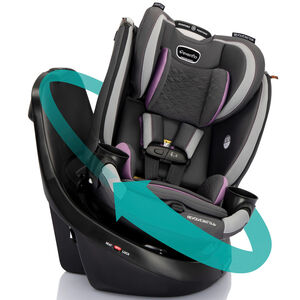 Evenflo Revolve360 Slim 2-in-1 Rotational Car Seat with Quick Clean Cover - Sutton Purple, Sutton Purple, hires