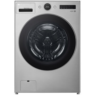 LG 27 in. 5.0 cu. ft. Smart Electric Front Load Ventless All-in-One WashCombo with Inverter Heat Pump Technology, Direct Drive Motor, Sanitize & Steam Cycle - Graphite Steel | WM6998HVA
