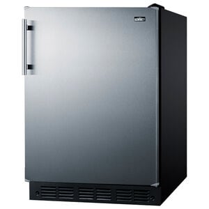 Summit 24 in. 5.0 cu. ft. ADA Compliant Undercounter Refrigerator - Stainless Steel with Black Cabinet, , hires