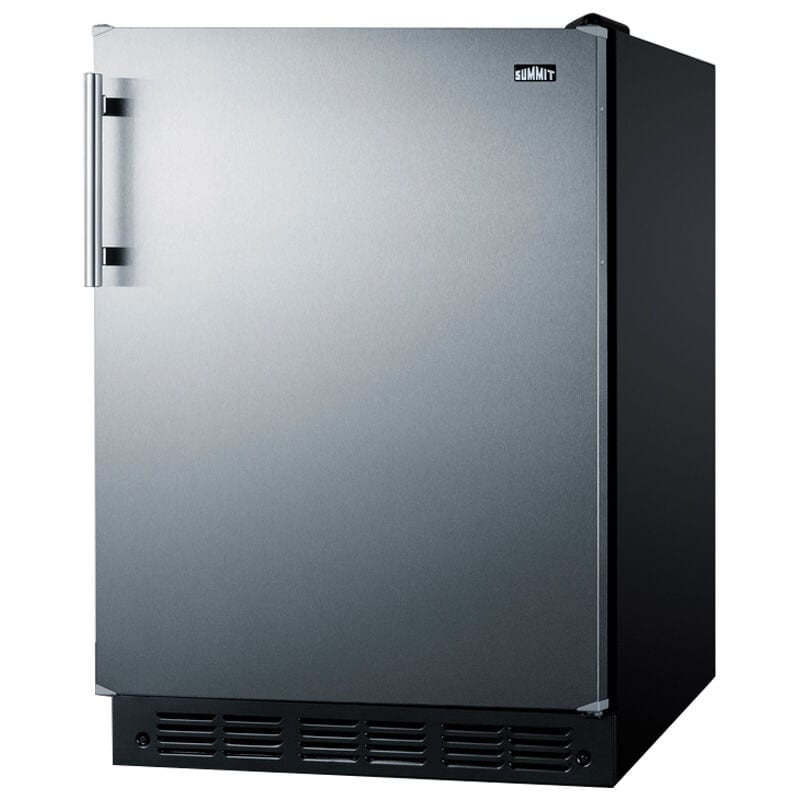 Summit 24 in. 5.0 cu. ft. ADA Compliant Undercounter Refrigerator - Stainless Steel with Black Cabinet, , hires