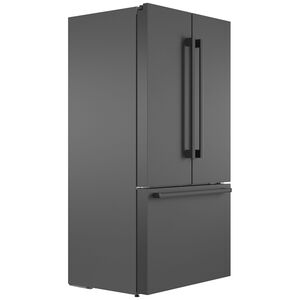 Bosch 800 Series 36 in. 20.8 cu. ft. Smart Counter Depth French Door Refrigerator with Internal Water Dispenser - Black Stainless, Black Stainless, hires