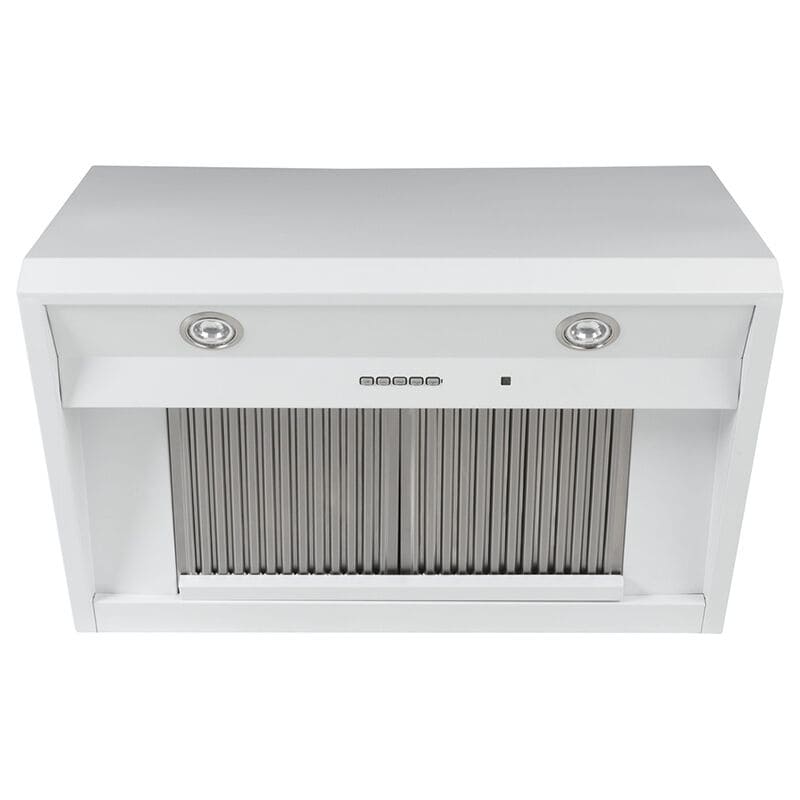 Cafe 36 in. Canopy Pro Style Range Hood with 4 Speed Settings, 600 CFM, Ductless Venting & 2 LED Lights - Matte White, , hires