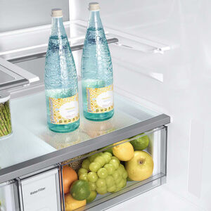 Samsung Bespoke 36 in. 28.6 cu. ft. Smart 4-Door French Door Refrigerator with AI Family Hub+, Beverage Center & Internal Water Autofill Pitcher - White Glass, , hires