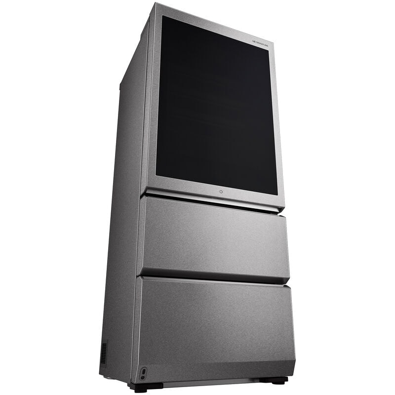 LG Signature InstaView 28 in. Freestanding Smart Wine Cooler with 2 Freezer Drawers, Multi-Zone & 65 Bottle Capacity - Textured Steel, , hires