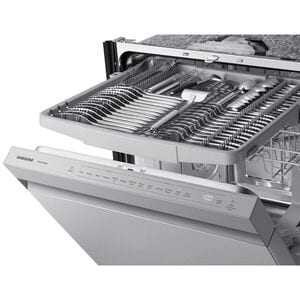 Samsung 24 in. Top Control Smart Dishwasher with 46 dBa Sound Level, 3rd-Rack, AutoRelease & Pocket - Stainless Steel, , hires