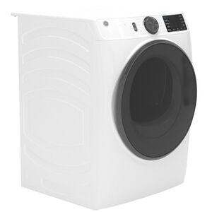 GE 28 in. 7.8 cu. ft. Smart Stackable Electric Dryer with Sensor Dry, Sanitize & Steam Cycle - White, White, hires