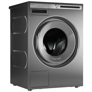 Asko Logic Series 23 in. 2.8 cu. ft. Stackable Front Load Washer with Sanitize & Steam Wash Cycle - Titanium, Titanium, hires