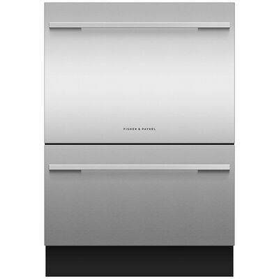 Fisher & Paykel Series 9 Integrated 24 in. Top Control Double Dishwasher Drawer with 43 dBA, 14 Place Settings & 15 Wash Cycles - Custom Panel Ready | DD24DHTI9N