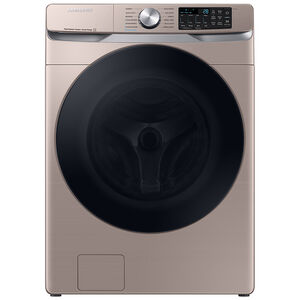 Samsung 27 in. 4.5 cu. ft. Smart Stackable Front Load Washer with Super Speed Wash, Sanitize & Steam Wash Cycle - Champagne, Champagne, hires