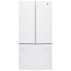 GE 33 in. 24.7 cu. ft. French Door Refrigerator with Internal Water Dispenser - White, White, hires