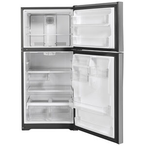GE 30 in. 19.2 cu. ft. Top Freezer Refrigerator - Stainless Steel, Stainless Steel, hires
