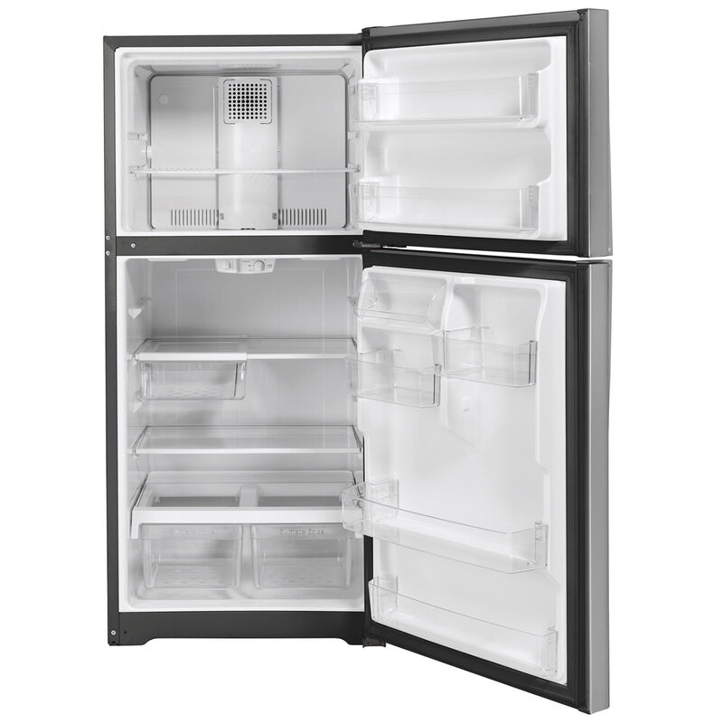 GE 30 in. 19.2 cu. ft. Top Freezer Refrigerator - Stainless Steel, Stainless Steel, hires