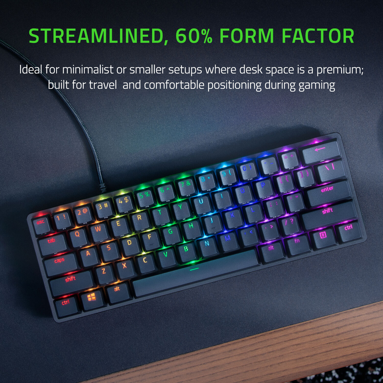 Razer Huntsman Mini - 60% Optical Gaming Keyboard (Clicky Purple