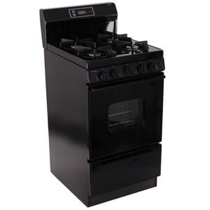Premier 20 in. 2.4 cu. ft. Gas Range with 4 Sealed Burners - Black, Black, hires