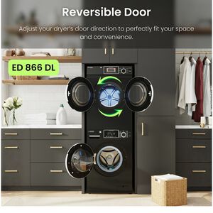 Equator 24 in. 1.62 cu. ft. Electric Front Load Laundry Center with Sensor Dry, Pet & Sanitize Cycle - Black, , hires
