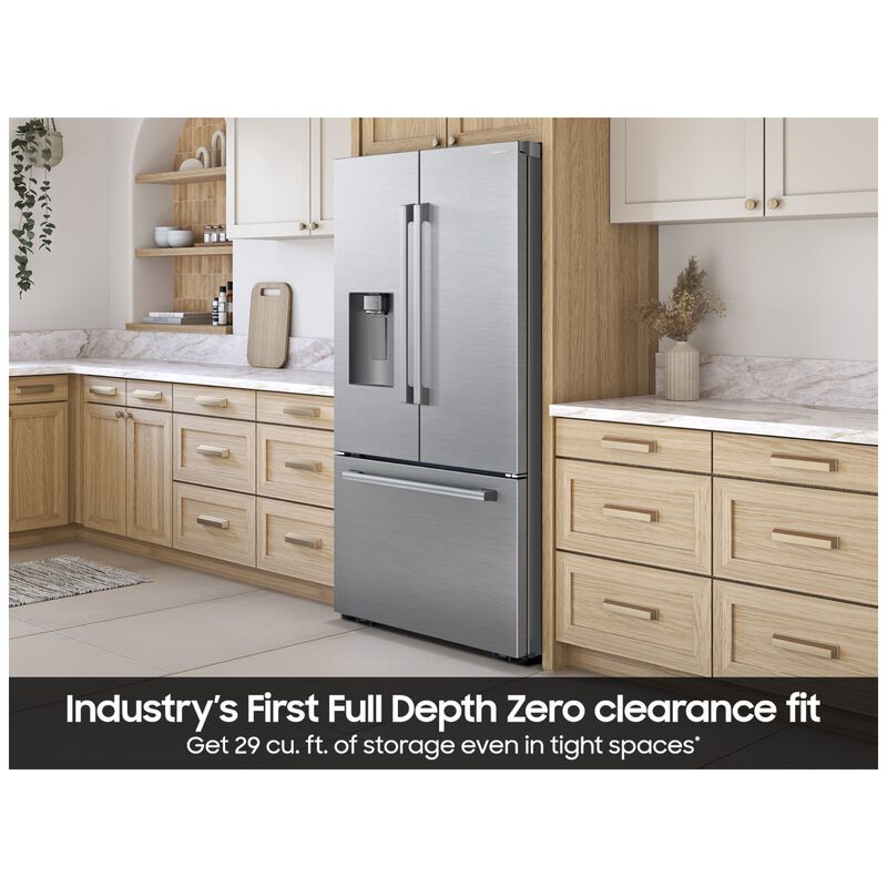 Samsung Bespoke 36 in. 28.5 cu. ft. Smart French Door Refrigerator with Ice & Water Dispenser - Fingerprint Resistant Stainless, , hires