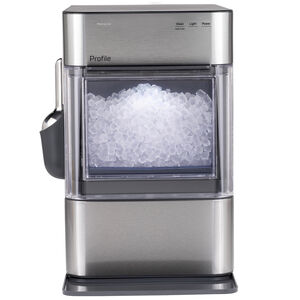 GE Profile 11 in. Smart Ice Maker with 3 lb. Ice Storage & Digital Control - Stainless Steel, , hires