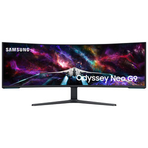 Samsung - 57" Odyssey Neo G9 Dual 4K UHD Quantum Mini-LED 240Hz 1ms HDR 1000 Curved Gaming Monitor (HDMI 2.1, DP 2.1, USB 3.0) - Black, , hires