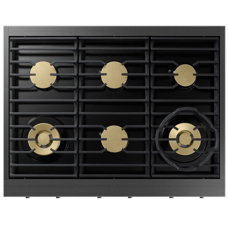 Dacor Transitional 36 in. 6-Burner Smart Natural Gas Rangetop with Simmer Burner & Power Burner - Graphite Stainless, , hires