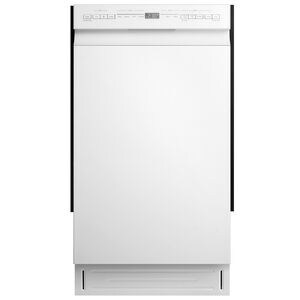 Midea 18 in. Front Control Dishwasher with 52 dBA Sound Level & Pocket Handle - White, , hires