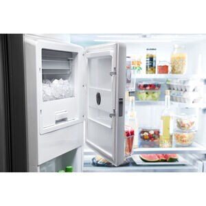 Whirlpool 36 in. 23.8 cu. ft. Counter Depth French Door Refrigerator with Ice & Water Dispenser - Black Stainless Steel, Black Stainless Steel, hires