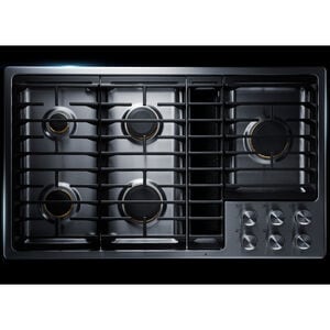 JennAir Euro-Style 36 in. 5-Burner Natural Gas Cooktop with Downdraft, Simmer Burner & Power Burner - Stainless Steel, , hires