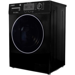 Equator Compact 24 in. 1.57 cu. ft. Stackable Front Load Washer with Pet & Sanitize Cycle - Black, , hires