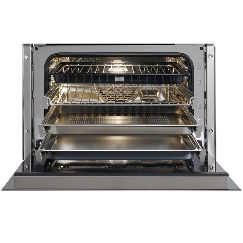 Wolf E Series 24 in. 1.7 cu. ft. Steam Electric Single Wall Oven with Standard Convection - Stainless Steel, , hires