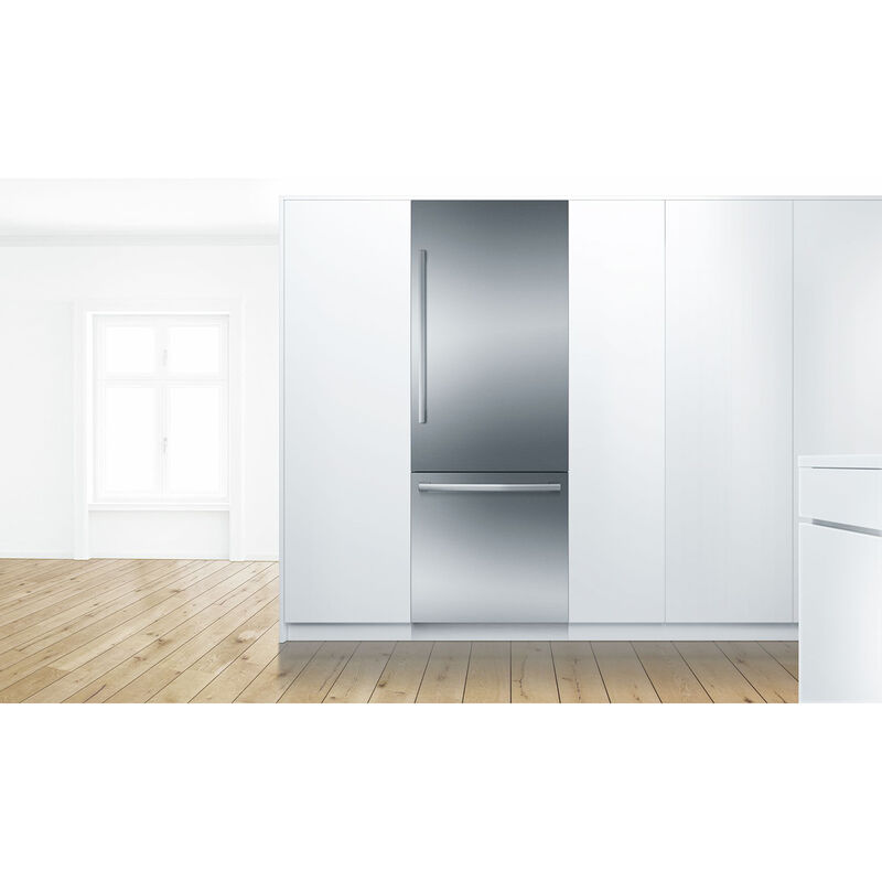 Bosch Benchmark 30 in. 16 cu. ft. Built-In Smart Counter Depth Bottom Freezer Refrigerator with Ice Maker - Stainless Steel, , hires