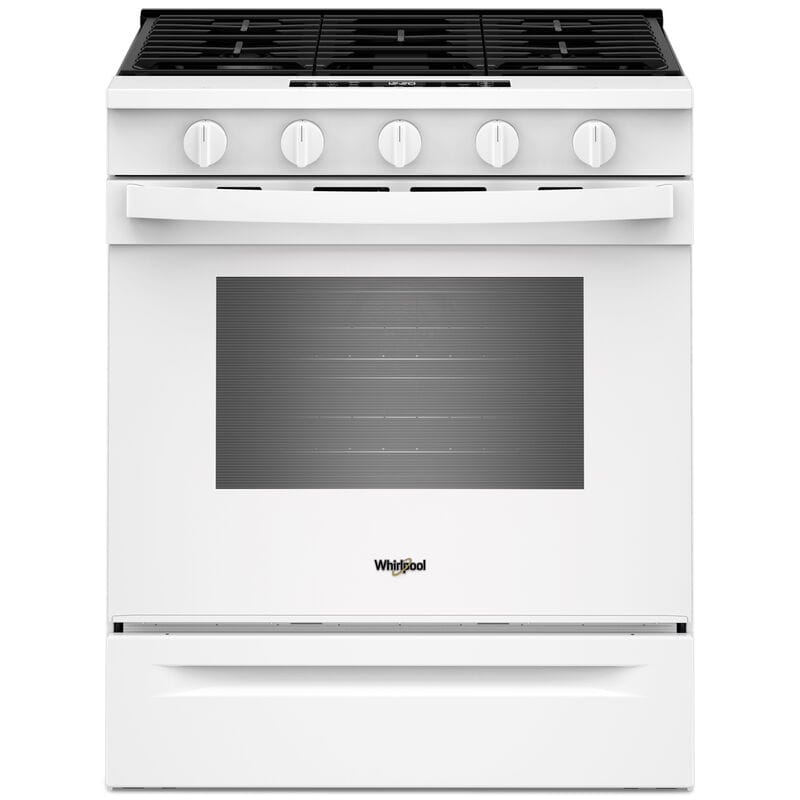 Whirlpool 30 in. 5.0 cu. ft. Smart Air-Fry Standard Convection Slide-In Gas Range with 5 Sealed Burners - White, , hires