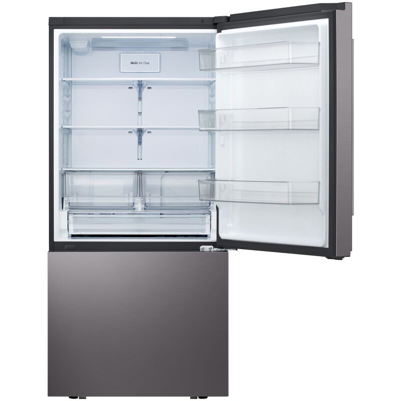 LG 33 in. 25.5 cu. ft. Smart Bottom Freezer Refrigerator with Ice Maker - Black Stainless Steel, , hires