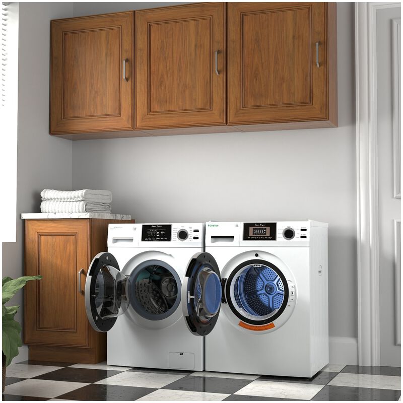 Equator 24 in. 1.62 cu. ft. Electric Front Load Laundry Center with Sensor Dry, Pet & Sanitize Cycle - White, , hires