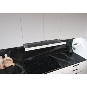 Zephyr 30 in. Convertible Slide-Out Style Range Hood with 500 CFM, 3 Fan Speeds & 2 LED Lights - White, , hires
