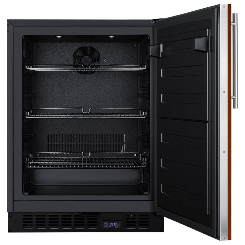 Summit 24 in 3.7 cu. ft. Upright Compact Freezer with Adjustable Shelves & Digital Control - Custom Panel Ready, , hires