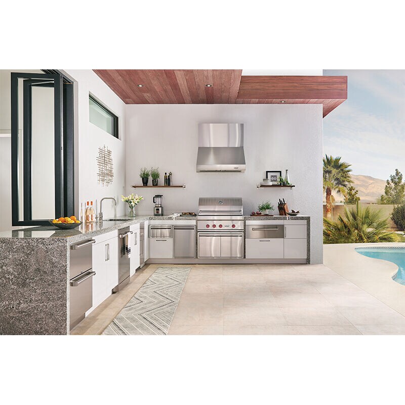 Wolf 36 in. 3-Burner Built-In Natural Gas Grill with Rotisserie, Sear Burner & Smoker Box - Stainless Steel, , hires